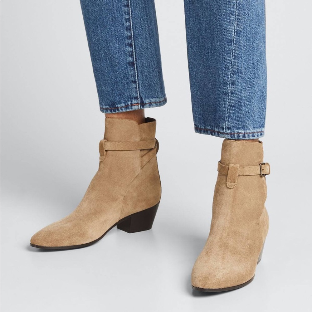 NWT Saint Laurent 40mm Wyatt Buck Str Bootie - Picture 1 of 5